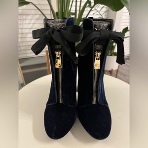 Zara velvet bootie